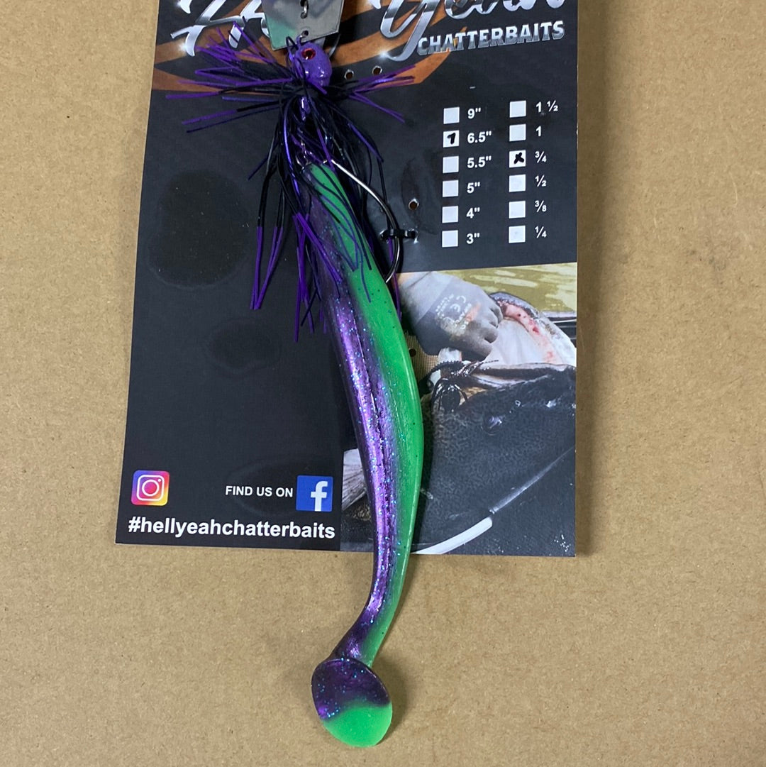 HELL YEAH CHATTERBAITS 7" New Age Fishing
